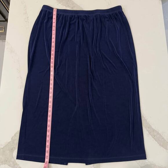 Plus by Design Vikki Vi Classic Royal Purple Straight Maxi Skirt Womens 3X Sleek - Picture 3 of 7